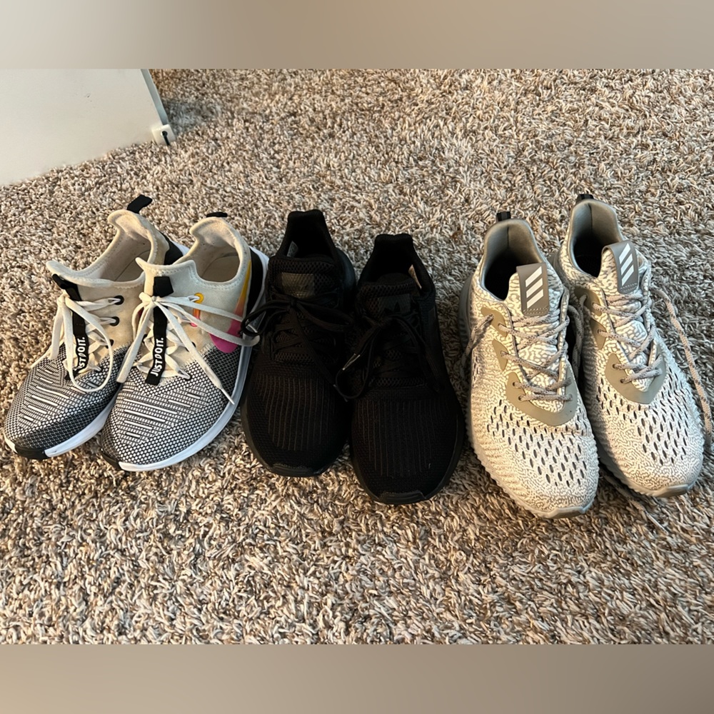 Sneaker Bundle, size 7 - 2 adidas 1 nike